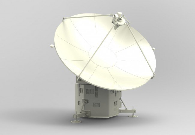4米箱式可搬移微波接收天线